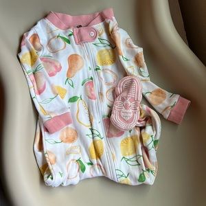 Burt's Bees Baby Pajamas Fruits Pink